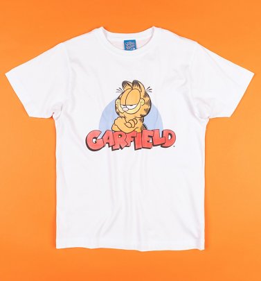 Garfield Retro Logo White T-Shirt Garfield Retro Logo White T-Shirt