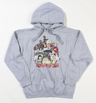 Ghibli Japanese Logo Grey Hoodie Ghibli Japanese Logo Grey Hoodie