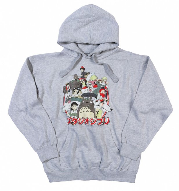 Ghibli Japanese Logo Grey Hoodie Ghibli Japanese Logo Grey Hoodie