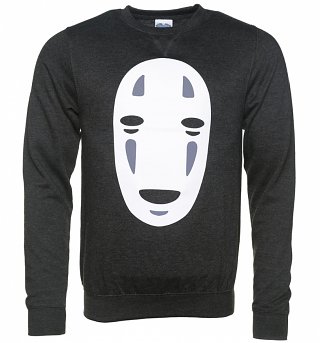 Ghibli No Face Inspired Black Heather Sweater Ghibli No Face Inspired Black Heather Sweater