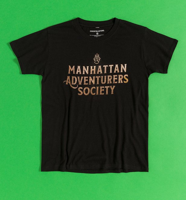 Ghostbusters Frozen Empire Manhattan Adventurers Society Black T-Shirt