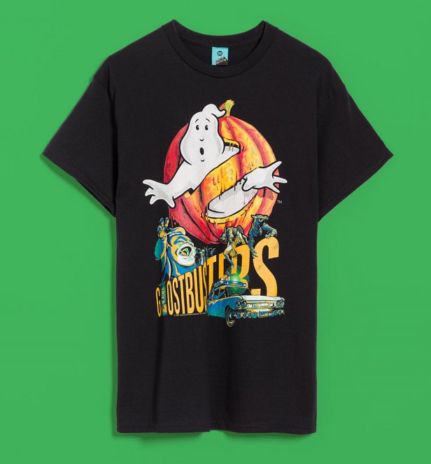 Ghostbusters Pumpkin Logo Black T-Shirt Ghostbusters Pumpkin Logo Black T-Shirt