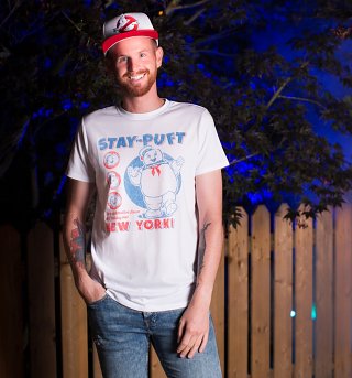 Ghostbusters White Stay Puft T-Shirt from Cakeworthy Ghostbusters White Stay Puft T-Shirt from Cakeworthy