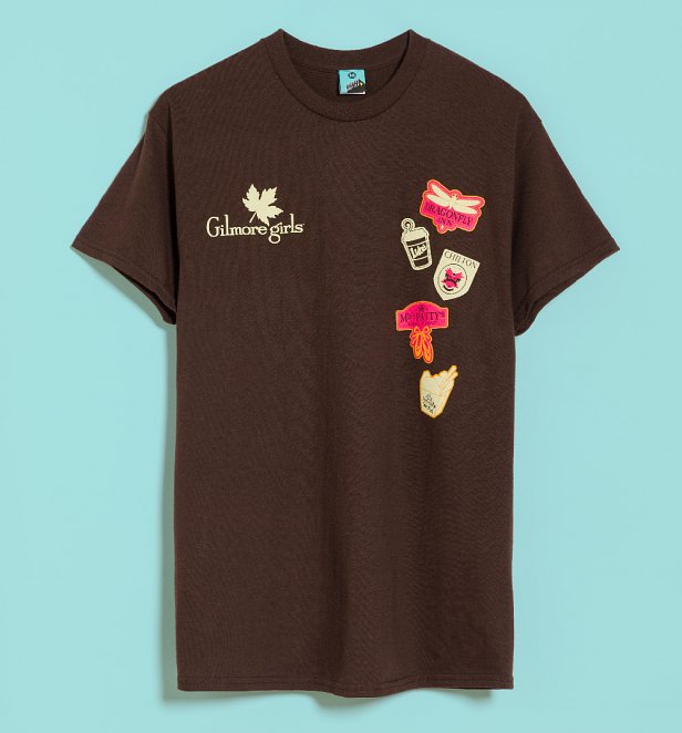 Gilmore Girls Badges Dark Brown T-Shirt Gilmore Girls Badges Dark Brown T-Shirt