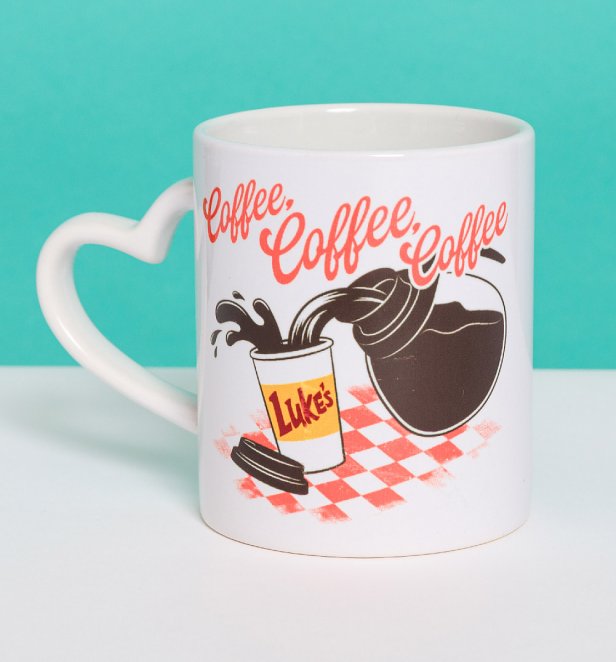 Gilmore Girls Coffee Coffee Coffee Heart Handle Mug