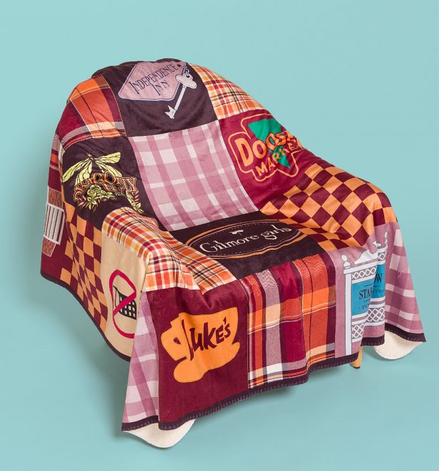 Gilmore Girls Patchwork Fleece Throw Gilmore Girls Patchwork Fleece Throw