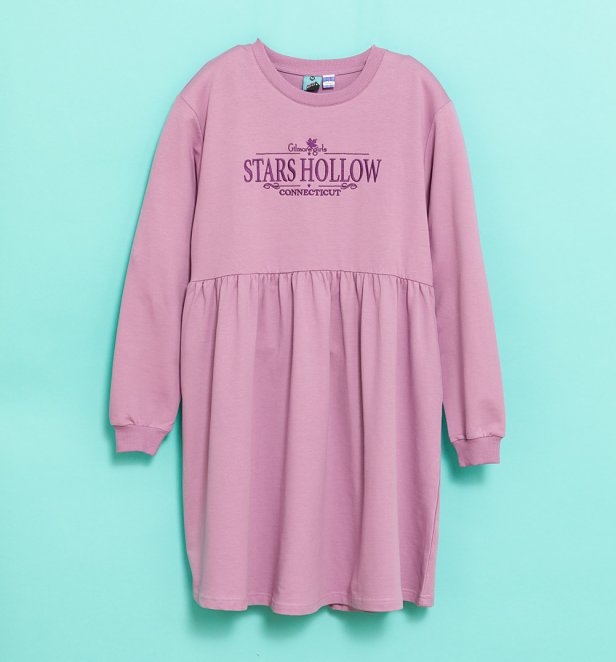 Gilmore Girls Stars Hollow Embroidered Lilac Sweater Dress