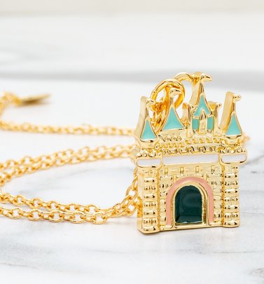 Gold Plated Disney Princess Castle Charm Necklace Gold Plated Disney Princess Castle Charm Necklace