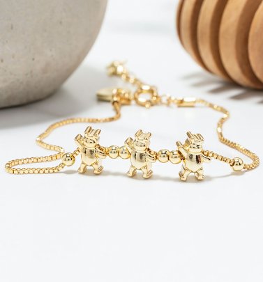 Gold Plated Disney Winnie The Pooh Charm Bracelet Gold Plated Disney Winnie The Pooh Charm Bracelet