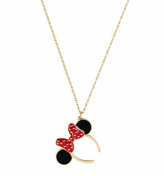 Gold Plated Minnie Mouse Red Enamel Headband Necklace from Disney Couture Gold Plated Minnie Mouse Red Enamel Headband Necklace from Disney Couture
