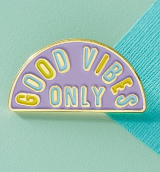Good Vibes Only Enamel Pin from Punky Pins Good Vibes Only Enamel Pin from Punky Pins