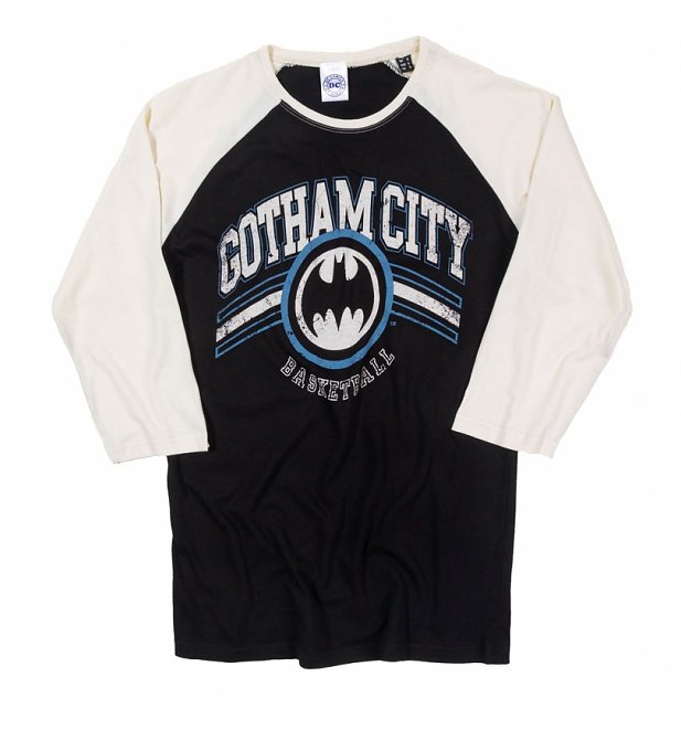 Gotham City Basketball Baseball T-Shirt Gotham City Basketball Baseball T-Shirt