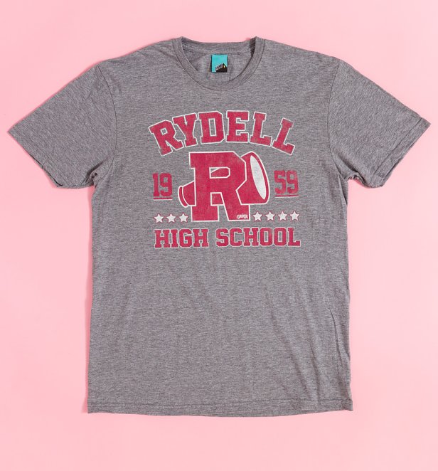 Grease Rydell High School Athletic Grey Marl T-Shirt Grease Rydell High School Athletic Grey Marl T-Shirt