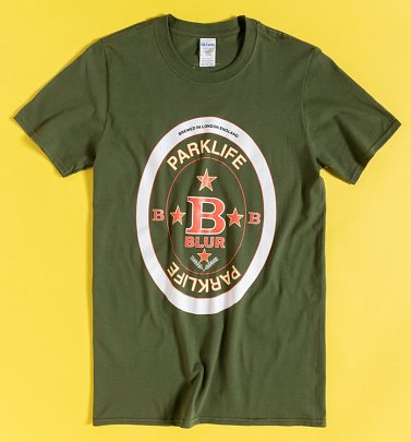 Blur Parklife Beer Mat Green T-Shirt