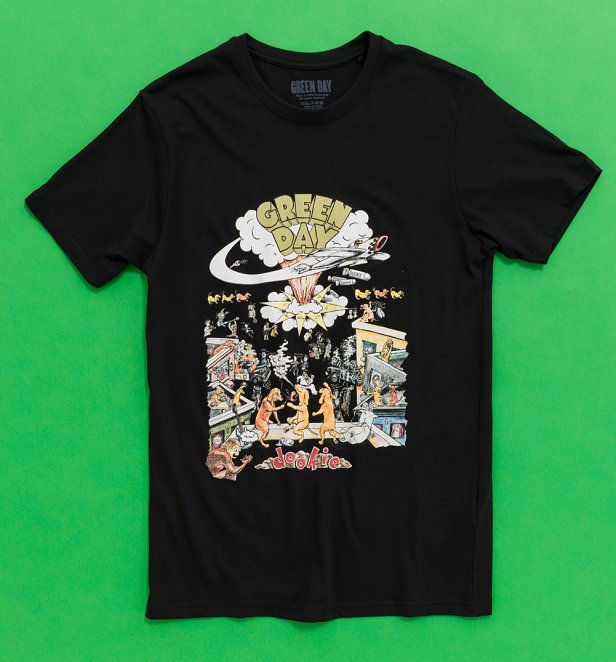 Green Day Dookie 1994 Tour Black T-Shirt