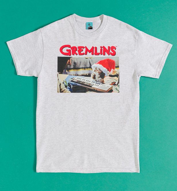 Gremlins Gizmo Christmas Ash Grey T-Shirt