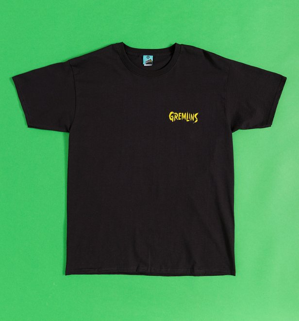 Gremlins Stripe Black T-Shirt with Back Print Gremlins Stripe Black T-Shirt with Back Print