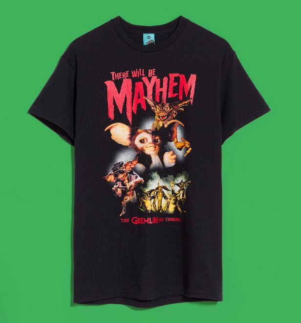 Gremlins There Will Be Mayhem Black T-Shirt Gremlins There Will Be Mayhem Black T-Shirt