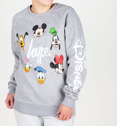 Grey Disney Characters Crewneck Sweater from Hype Grey Disney Characters Crewneck Sweater from Hype