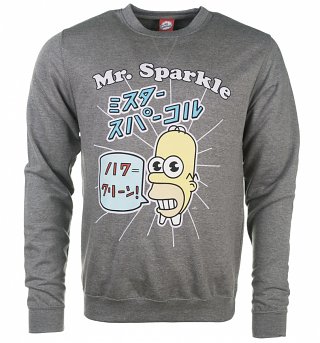 Grey Marl Simpsons Mr Sparkle Sweater Grey Marl Simpsons Mr Sparkle Sweater
