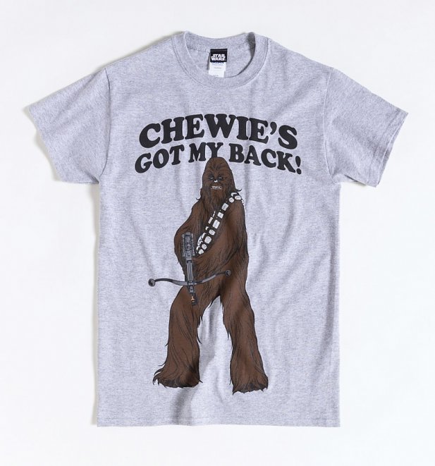 Grey Marl Star Wars Chewie's Got My Back T-Shirt Grey Marl Star Wars Chewie's Got My Back T-Shirt