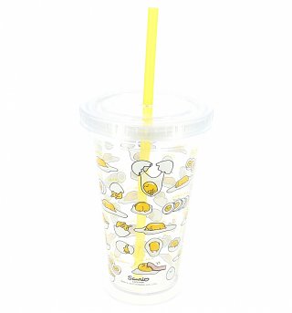 Gudetama Beaker With Straw Gudetama Beaker With Straw