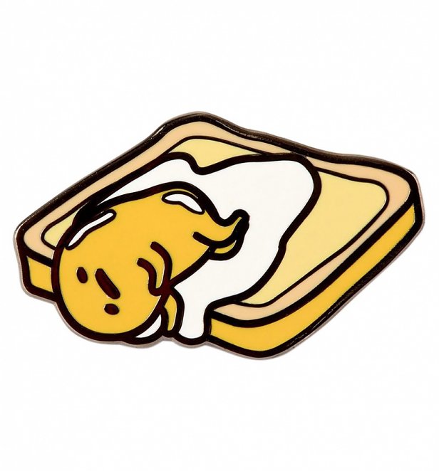 Gudetama On Toast Enamel Pin from Punky Pins Gudetama On Toast Enamel Pin from Punky Pins