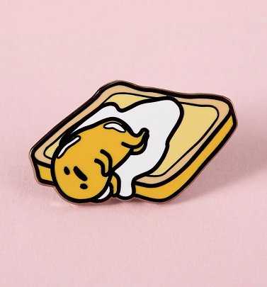 Gudetama On Toast Enamel Pin from Punky Pins Gudetama On Toast Enamel Pin from Punky Pins