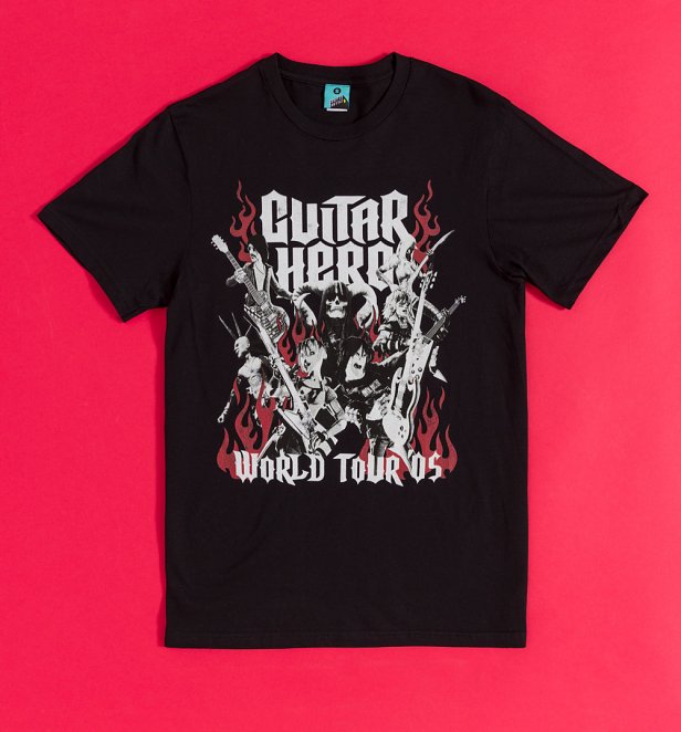 Guitar Hero Inspired Black T-Shirt Guitar Hero Inspired Black T-Shirt