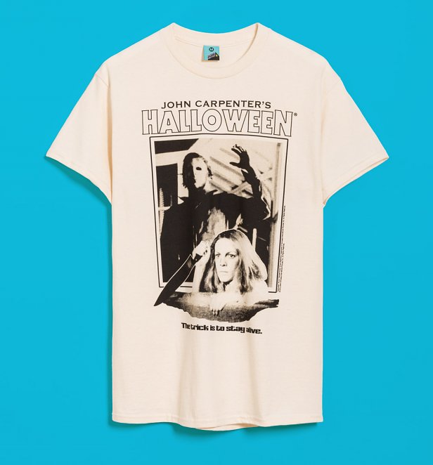 Halloween Michael And Laurie Off White T-Shirt Halloween Michael And Laurie Off White T-Shirt