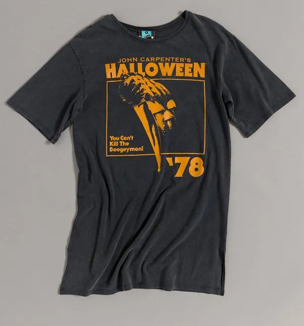 Halloween You Can't Kill The Boogeyman Vintage Wash Charcoal T