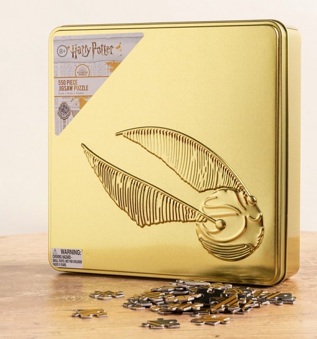 Harry Potter 550 Piece Golden Snitch Jigsaw Puzzle in Tin Harry Potter 550 Piece Golden Snitch Jigsaw Puzzle in Tin