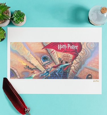 Harry Potter Chamber of Secrets Book Cover Art Print Harry Potter Chamber of Secrets Book Cover Art Print