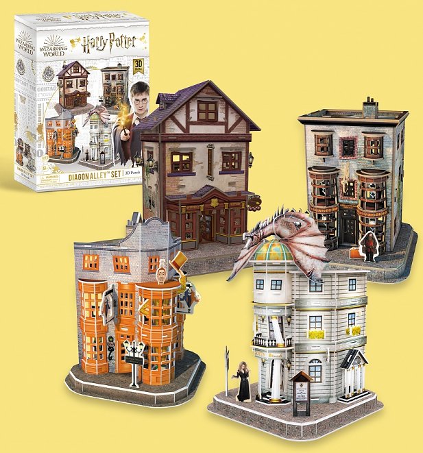 Harry Potter Diagon Alley Set of Four 3D Puzzle