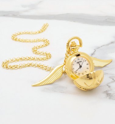 Harry Potter Golden Snitch Watch Necklace Harry Potter Golden Snitch Watch Necklace