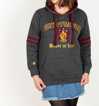 Harry Potter Gryffindor Applique Charcoal Hoodie Harry Potter Gryffindor Applique Charcoal Hoodie