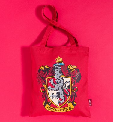 Harry Potter Gryffindor Crest Burgundy Tote Bag