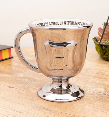 Harry Potter Hogwarts Metallic Silver Goblet Mug Harry Potter Hogwarts Metallic Silver Goblet Mug