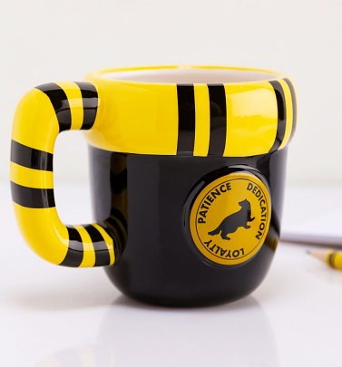 Harry Potter Hufflepuff Shaped Scarf Mug Harry Potter Hufflepuff Shaped Scarf Mug