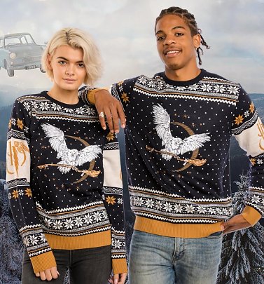 Harry Potter Knitted Hedwig Christmas Jumper Harry Potter Knitted Hedwig Christmas Jumper