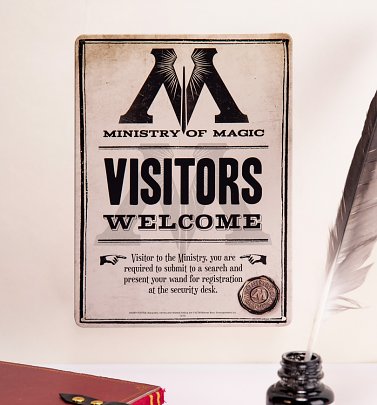 Harry Potter Ministry Of Magic Small Tin Sign Harry Potter Ministry Of Magic Small Tin Sign