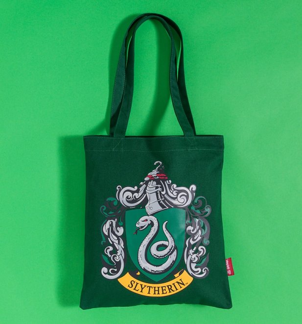 Harry Potter Slytherin Crest Dark Green Tote Bag
