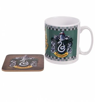 Harry Potter Slytherin Mug And Coaster Set Harry Potter Slytherin Mug And Coaster Set