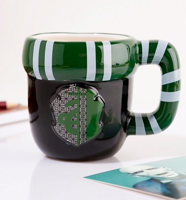 Harry Potter Slytherin Shaped Scarf Mug Harry Potter Slytherin Shaped Scarf Mug