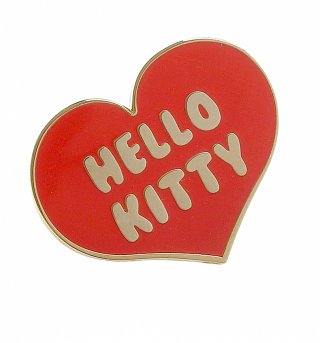 Hello Kitty Heart Enamel Pin from Punky Pins Hello Kitty Heart Enamel Pin from Punky Pins