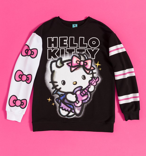 Sanrio Hello Kitty Rock Star Black Sweater