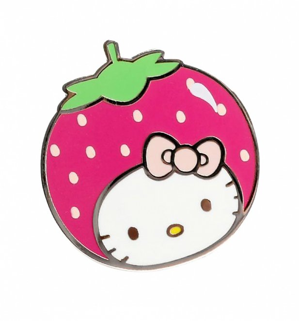 Hello Kitty Strawberry Head Enamel Pin from Punky Pins Hello Kitty Strawberry Head Enamel Pin from Punky Pins