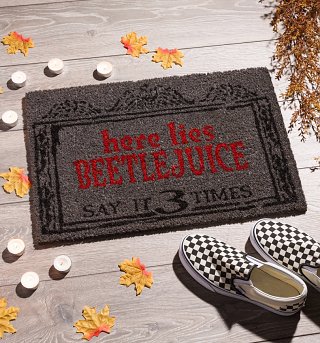 Here Lies Beetlejuice Door Mat Here Lies Beetlejuice Door Mat
