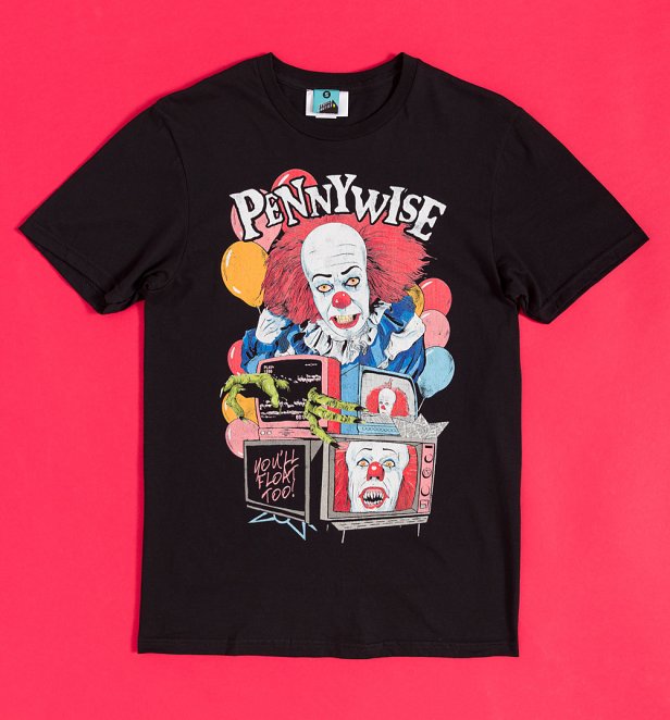 It Pennywise The Clown Heavyweight Black T-Shirt It Pennywise The Clown Heavyweight Black T-Shirt
