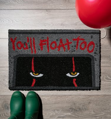 IT Pennywise You'll Float Too Door Mat IT Pennywise You'll Float Too Door Mat